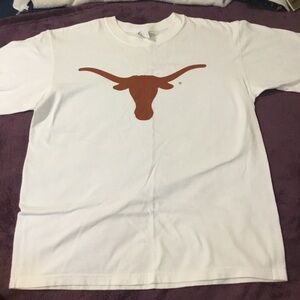 Like New Unisex Preshrunk 100% Cotton White Longhorn Tee